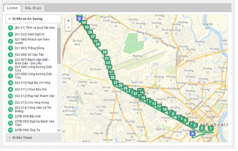 bản đồ tuyến xe bus 65 tphcm